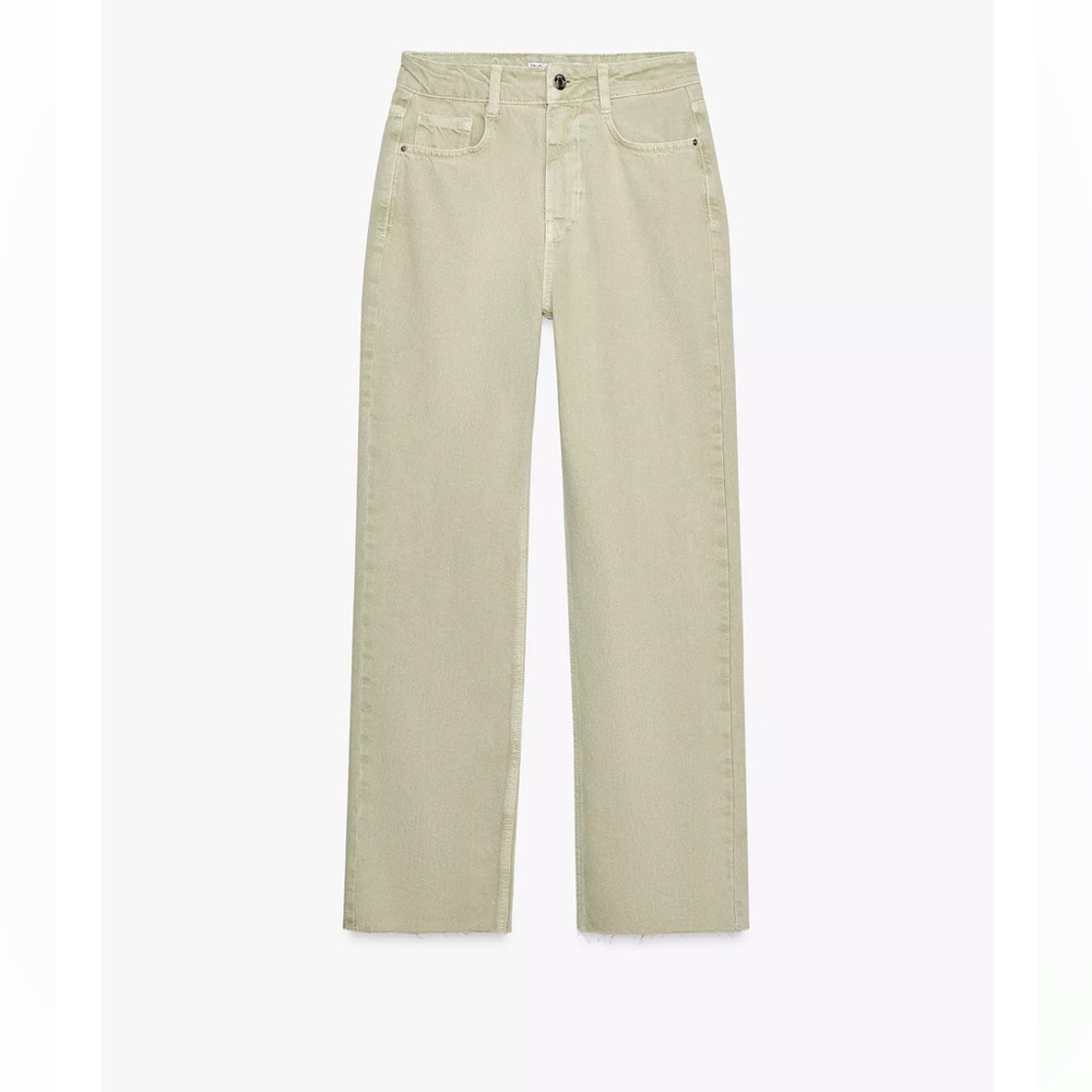 ZARA HIGH RISE Z1975 STRAIGHT LEG
JEANS
26 (US 2) | LIGHT . NWT Khaki color - Picture 3 of 4
